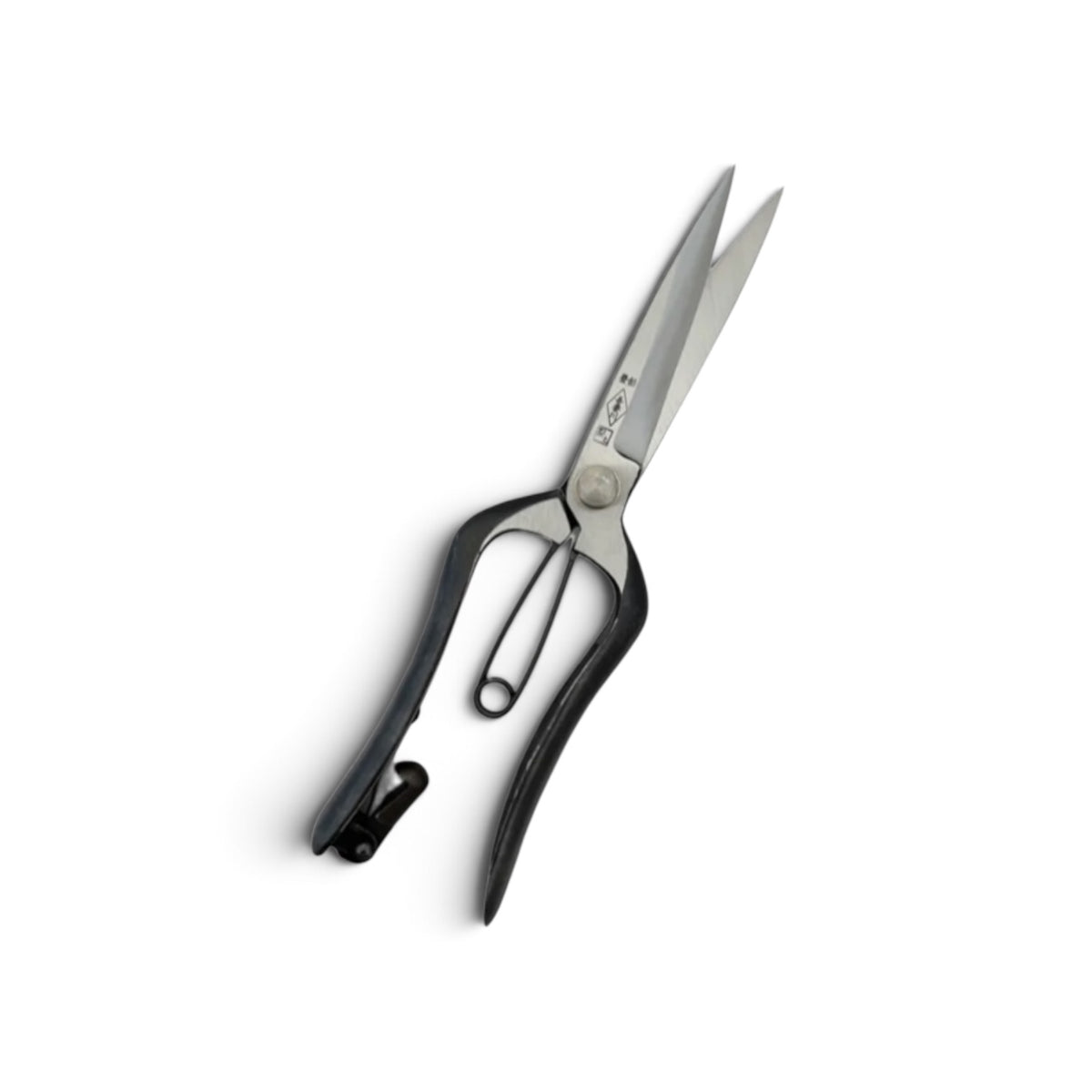 Azumagawa Bud Trimming Scissors Double-Edged Total Length & Blade: 230mm/103mm Weight: 224g | Premium Japanese Carbon Cutlery Steel [Traditional Hand Forged from Scratch / Hollow Ground Back / Twisted Blade / Screw Joint / Bottom Spring Lock]