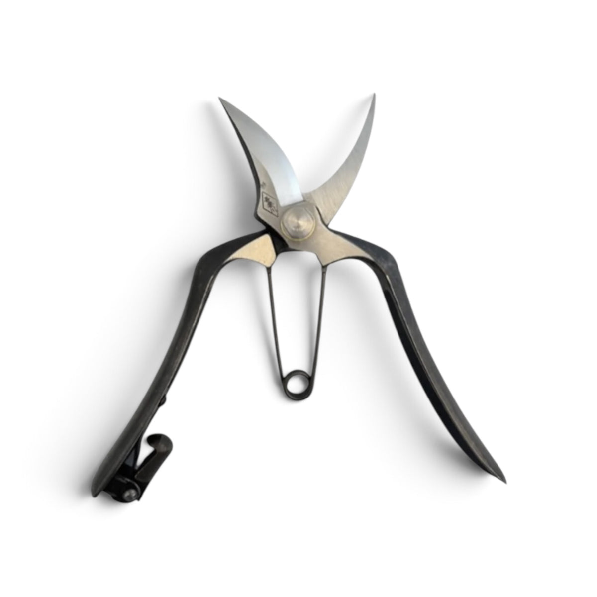 Azumagawa Hybrid Pruning & Bud Trimming Shears Total Length & Blade: 185mm/60mm Weight: Approx. 180g | Premium Japanese Carbon Cutlery Steel [Traditional Hand Forged from Scratch / Hollow Ground Back / Twisted Blade / Screw Joint / Bottom Spring Lock]
