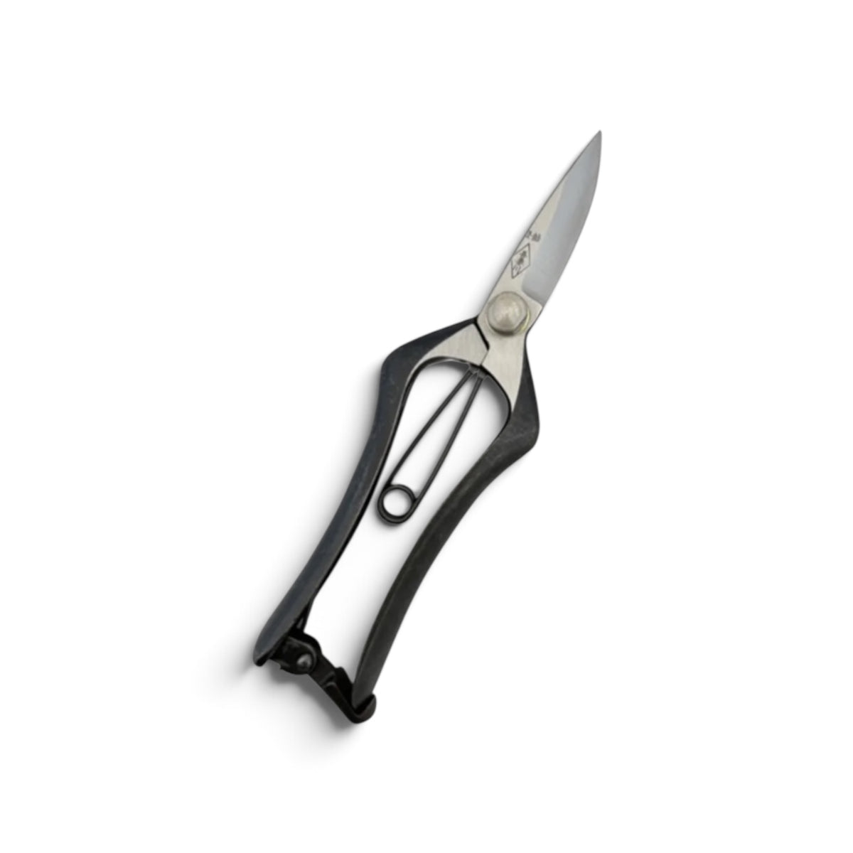 Azumagawa Bud Trimming Scissors Single-Edged Total Length & Blade: 190mm/64mm Weight: Approx. 180g | Premium Japanese Carbon Cutlery Steel [Traditional Hand Forged from Scratch / Hollow Ground Back / Twisted Blade / Screw Joint / Bottom Spring Lock]