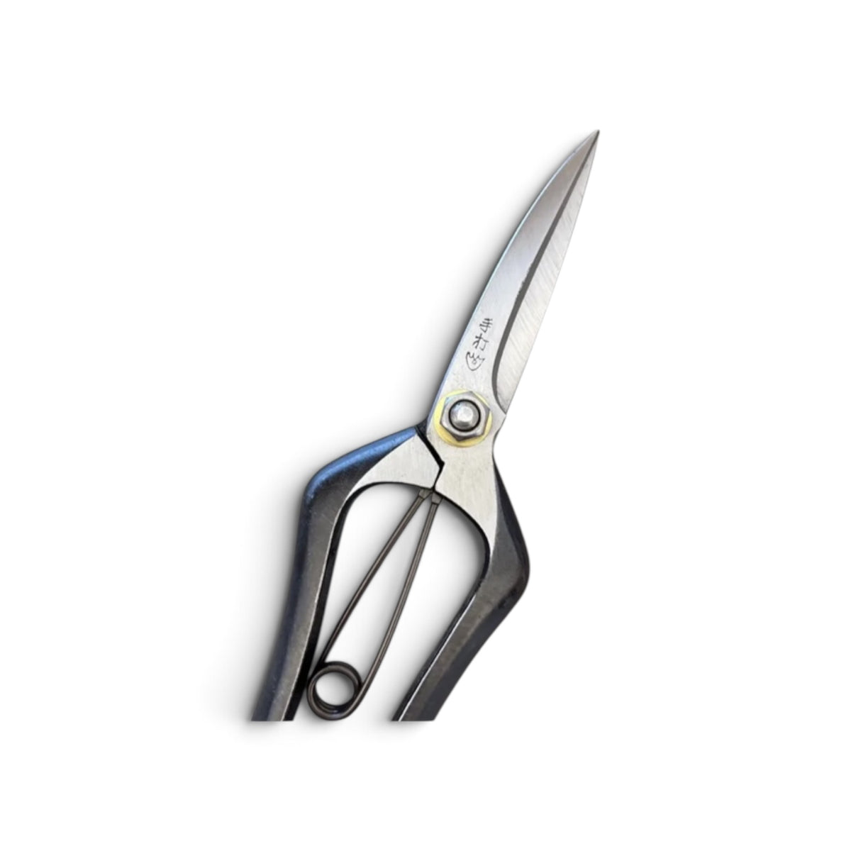 Azumagawa Bud Trimming Scissors Single-Edged Total Length & Blade: 205mm/76mm Weight: Approx. 210g | Premium Japanese Carbon Cutlery Steel [Traditional Hand Forged from Scratch / Hollow Ground Back / Twisted Blade / Screw Joint / Bottom Spring Lock]
