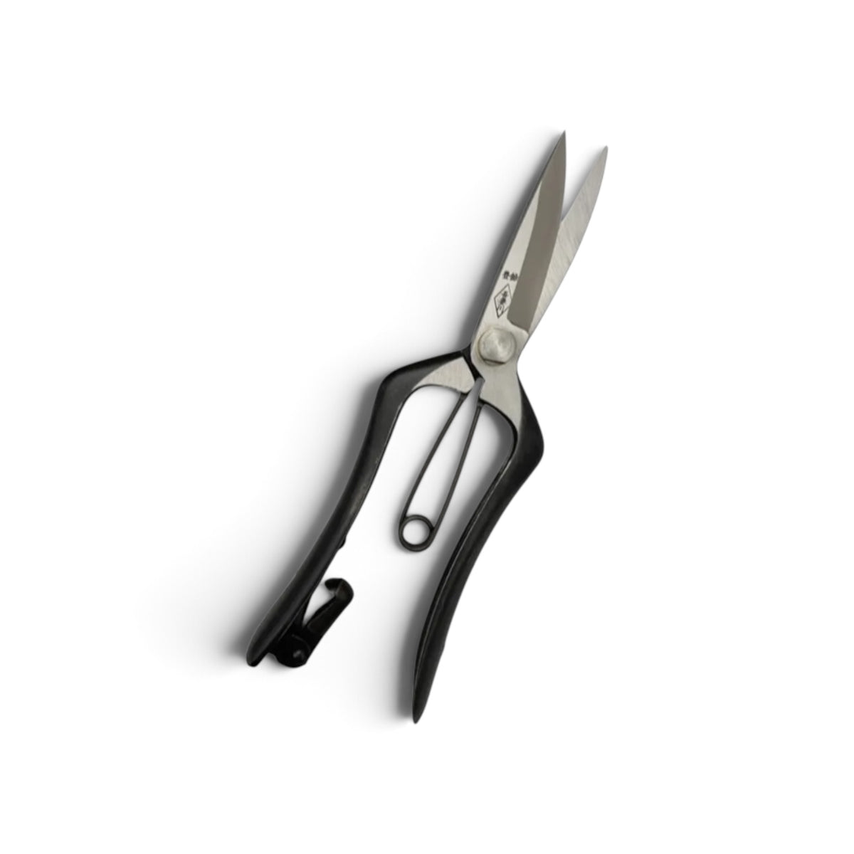 Azumagawa Bud Trimming Scissors Single-Edged Total Length & Blade: 205mm/76mm Weight: Approx. 210g | Premium Japanese Carbon Cutlery Steel [Traditional Hand Forged from Scratch / Hollow Ground Back / Twisted Blade / Screw Joint / Bottom Spring Lock]