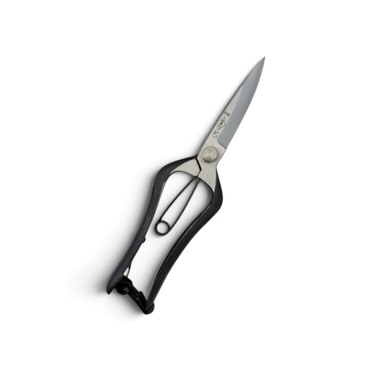 Azumagawa Bud Trimming Scissors Single-Edged Total Length & Blade: 210mm/85mm Weight: Approx. 225g | Premium Japanese Carbon Cutlery Steel [Traditional Hand Forged from Scratch / Hollow Ground Back / Twisted Blade / Screw Joint / Bottom Spring Lock]