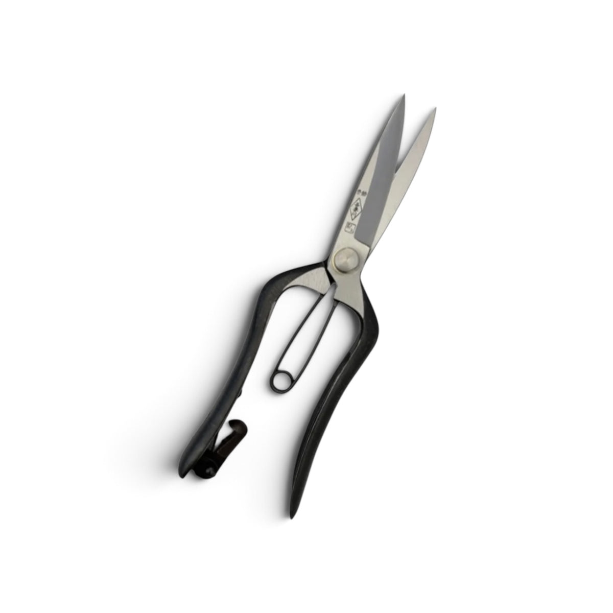 Azumagawa Bud Trimming Scissors Single-Edged Total Length & Blade: 210mm/85mm Weight: Approx. 225g | Premium Japanese Carbon Cutlery Steel [Traditional Hand Forged from Scratch / Hollow Ground Back / Twisted Blade / Screw Joint / Bottom Spring Lock]