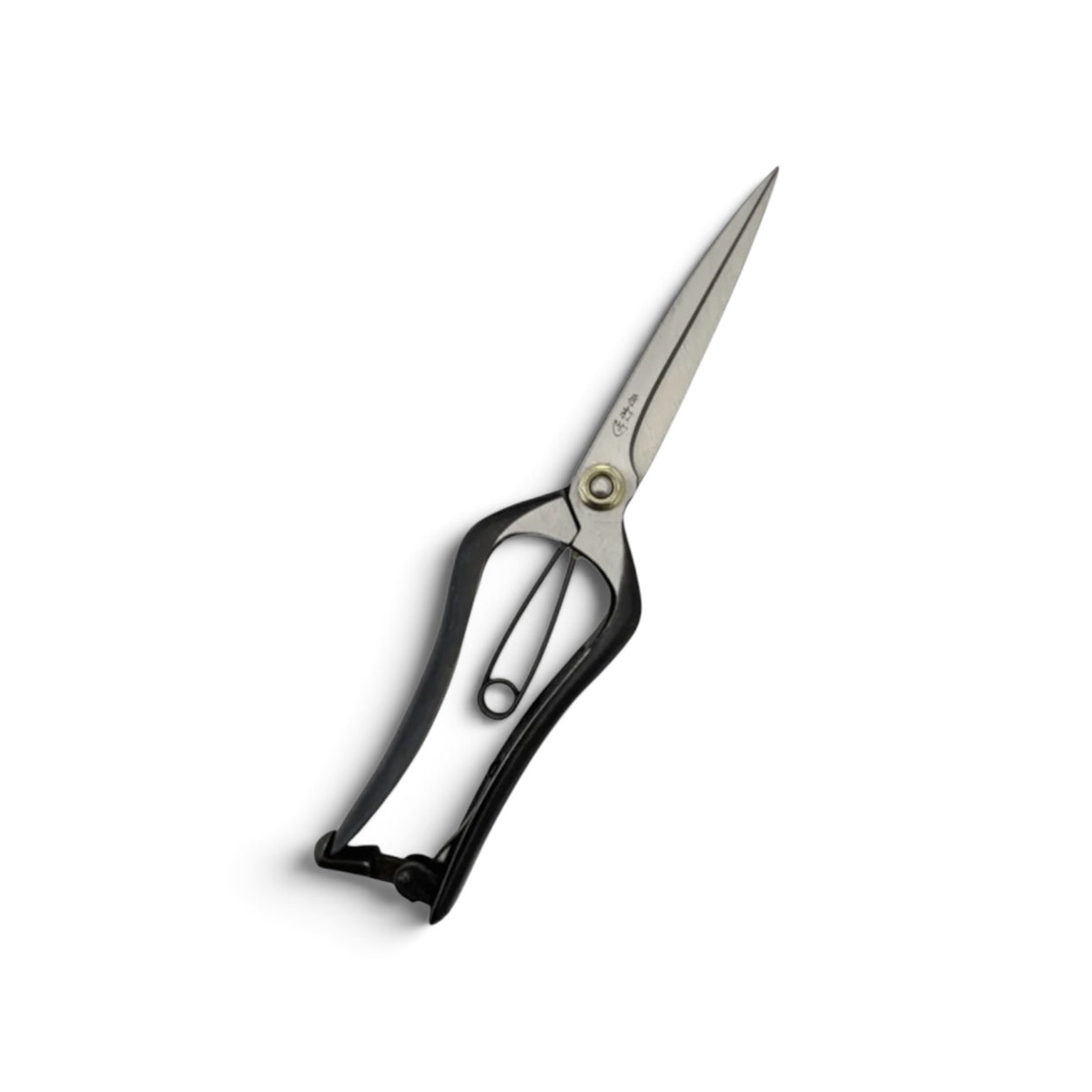 Azumagawa Bud Trimming Scissors Single-Edged Long Blade Total Length & Blade: 228mm/100mm UVWeight: Approx. 240g | High Carbon Cutlery Steel [Traditional Hand Forged from Scratch/ Hollow Ground Back / Twisted Blade / Screw Joint / Bottom Spring Lock]