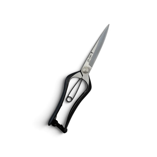 Azumagawa Bud Trimming Scissors Single-Edged Long Blade Total Length & Blade: 228mm/100mm UVWeight: Approx. 240g | High Carbon Cutlery Steel [Traditional Hand Forged from Scratch/ Hollow Ground Back / Twisted Blade / Screw Joint / Bottom Spring Lock]