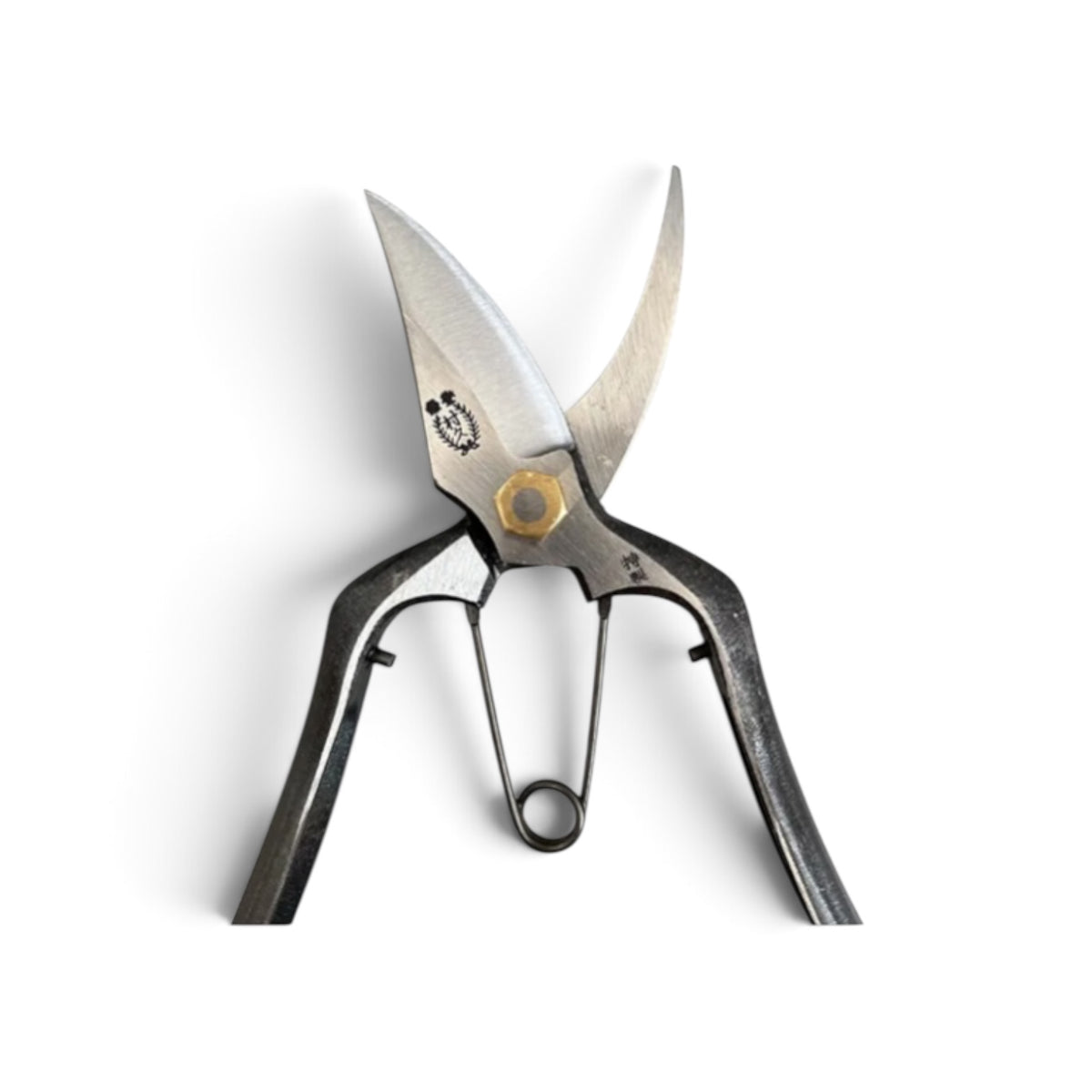 Murahisa Bud Trimming Scissors Single-Edged Total Length & Blade: 180mm/60mm Weight: 190g | High Carbon Cutlery Steel [Traditional Hand Forged / Yamagata Cutlery Heritage / Hollow Ground Back / Twisted Blade / Screw Joint / Leather Loop Lock]