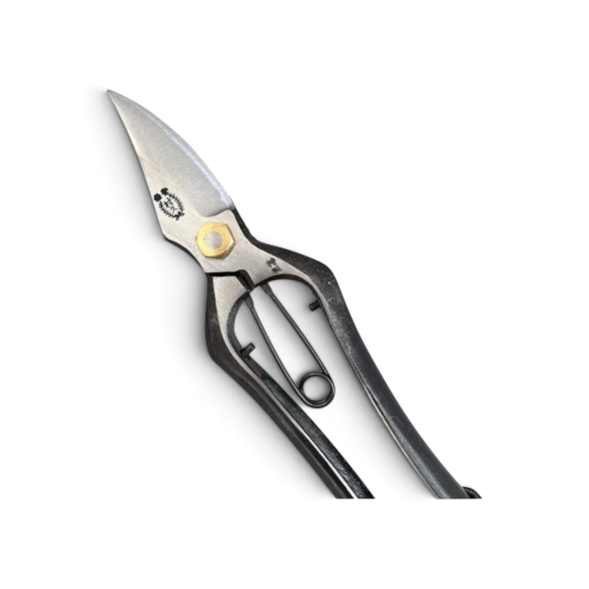 Murahisa Bud Trimming Scissors Single-Edged Total Length & Blade: 180mm/60mm Weight: 190g | High Carbon Cutlery Steel [Traditional Hand Forged / Yamagata Cutlery Heritage / Hollow Ground Back / Twisted Blade / Screw Joint / Leather Loop Lock]