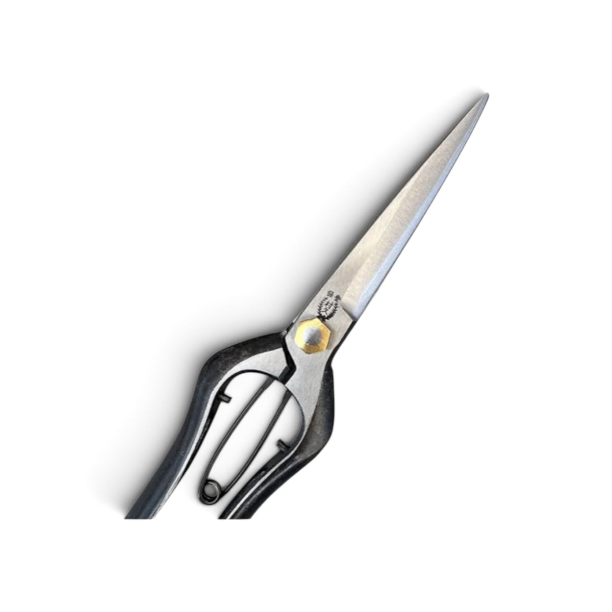 Murahisa Bud Trimming Scissors Double-Edged Total Length & Blade: 240mm/100mm Weight: 250g | Premium Japanese Carbon Cutlery Steel [Traditional Hand Forged from Scratch / Hollow Ground Back / Twisted Blade / Screw Joint / Bottom Spring Lock]