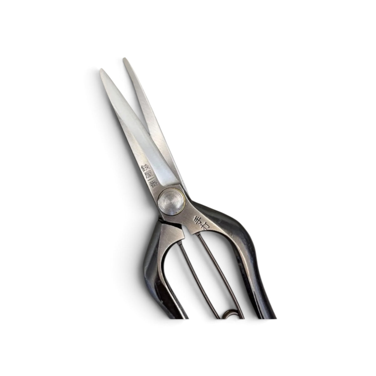 Hasamiya Ichiban Bud Trimming Scissors Narrow Blade Total Length & Blade: 200mm/75mm Weight: 200g | Premium Japanese Carbon Cutlery Steel/ Traditional Hand Forged from Scratch / Hollow Ground Back / Twisted Blade / Screw Joint / Bottom Spring Lock]