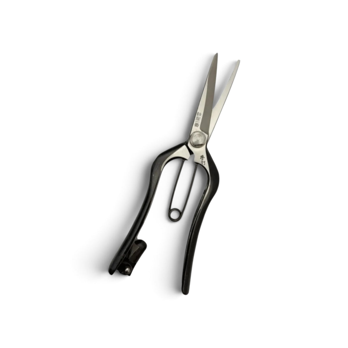 Hasamiya Ichiban Bud Trimming Scissors Narrow Blade Total Length & Blade: 200mm/75mm Weight: 200g | Premium Japanese Carbon Cutlery Steel/ Traditional Hand Forged from Scratch / Hollow Ground Back / Twisted Blade / Screw Joint / Bottom Spring Lock]