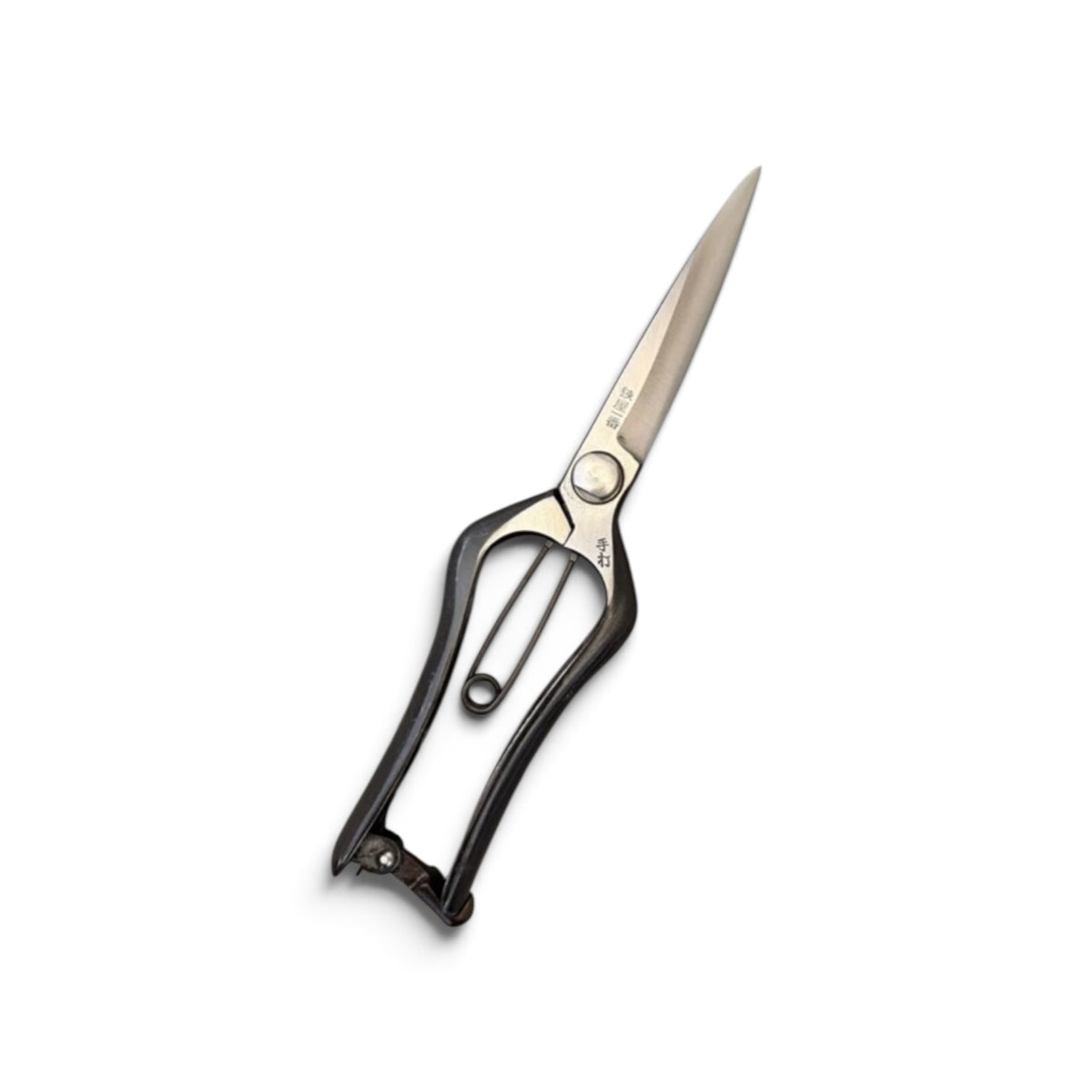 Hasamiya Ichiban Bud Trimming Scissors Double-Edged Total Length & Blade: 230mm/97mm Weight: 220g | Premium Japanese Carbon Cutlery Steel [Traditional Hand Forged from Scratch / Hollow Ground Back / Twisted Blade / Screw Joint / Bottom Spring Lock]
