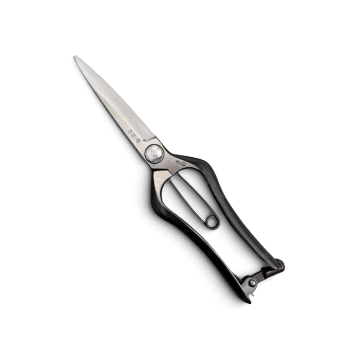 Hasamiya Ichiban Bud Trimming Scissors Double-Edged Total Length & Blade: 230mm/97mm Weight: 220g | Premium Japanese Carbon Cutlery Steel [Traditional Hand Forged from Scratch / Hollow Ground Back / Twisted Blade / Screw Joint / Bottom Spring Lock]