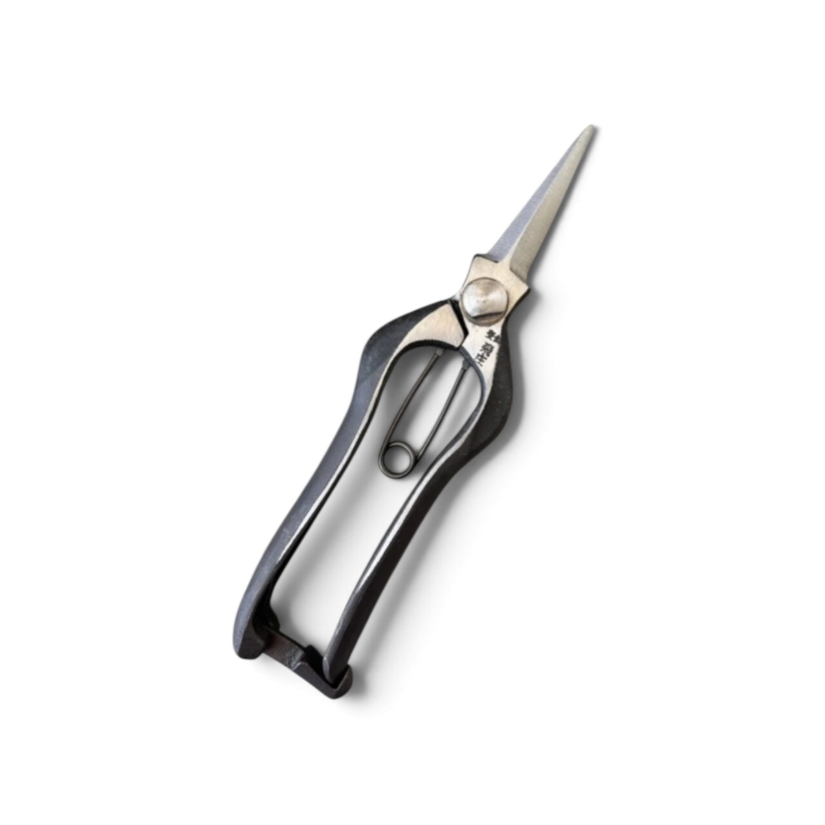 Tobisho Bud Trimming Scissors Double-Edged Total Length & Blade: 180mm/58mm Weight: 180g | Premium Japanese Carbon Cutlery Steel [Traditional Hand Forged  from Scratch / Hollow Ground Back / Twisted Blade / Screw Joint / Bottom Spring Lock]