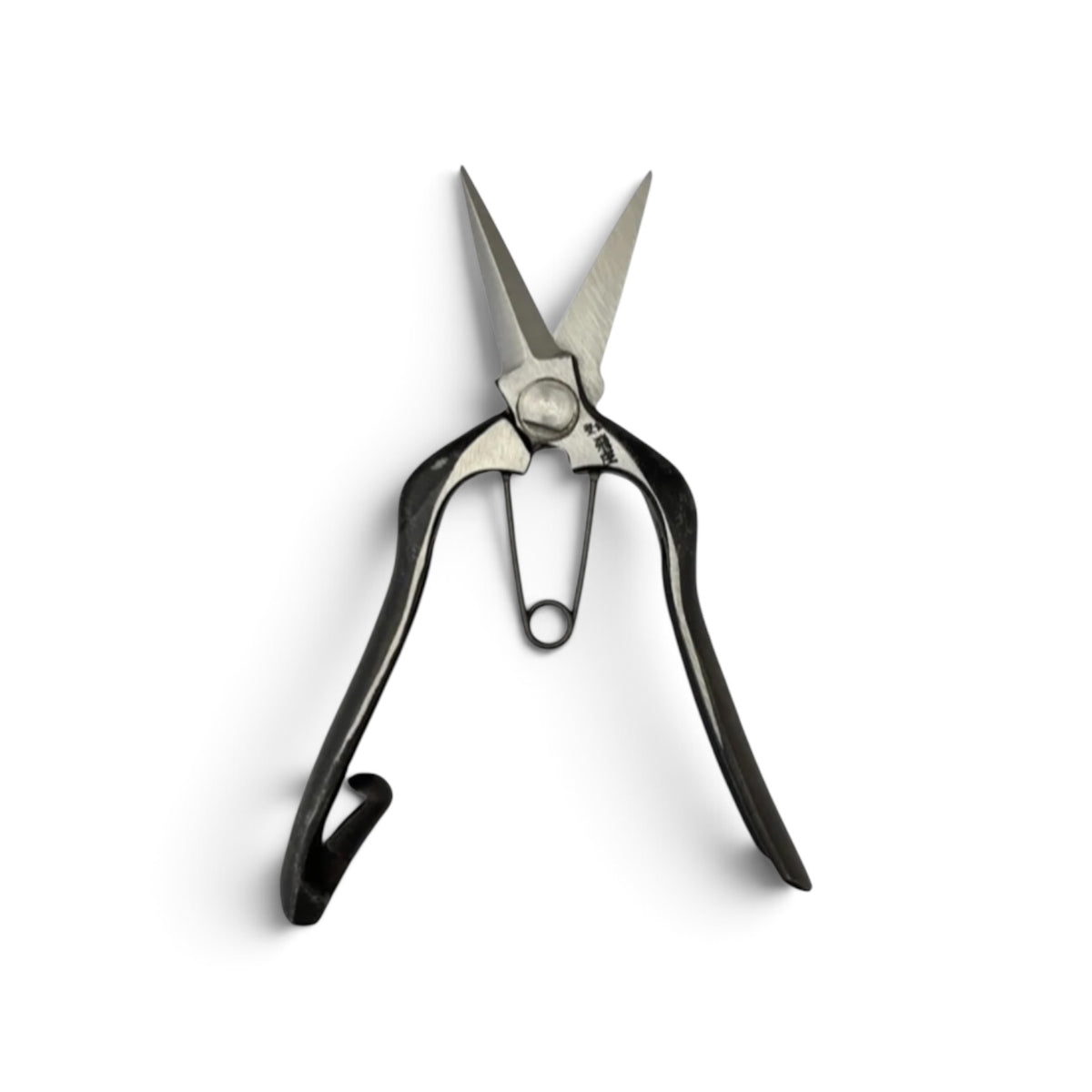 Tobisho Bud Trimming Scissors Double-Edged Total Length & Blade: 180mm/58mm Weight: 180g | Premium Japanese Carbon Cutlery Steel [Traditional Hand Forged  from Scratch / Hollow Ground Back / Twisted Blade / Screw Joint / Bottom Spring Lock]