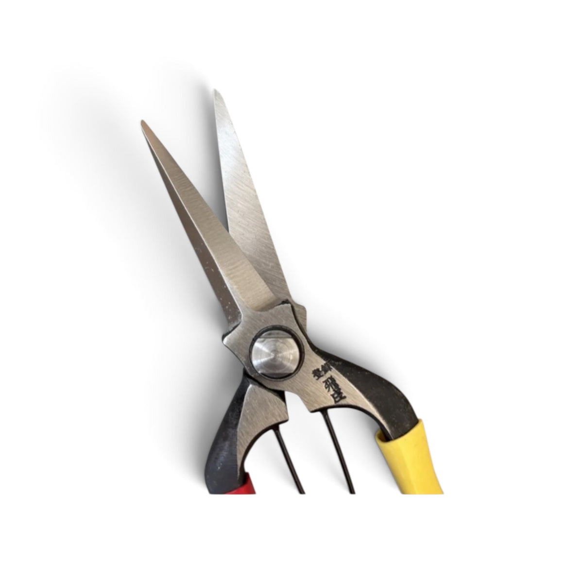 Tobisho Bud Trimming Scissors Double-Edged Total Length & Blade: 200mm/76mm Weight: 205g | Premium Japanese Carbon Cutlery Steel [Traditional Hand Forged from Scratch / Hollow Ground Back / Twisted Blade / Screw Joint / Vinyl Handles / Bottom Spring Lock]