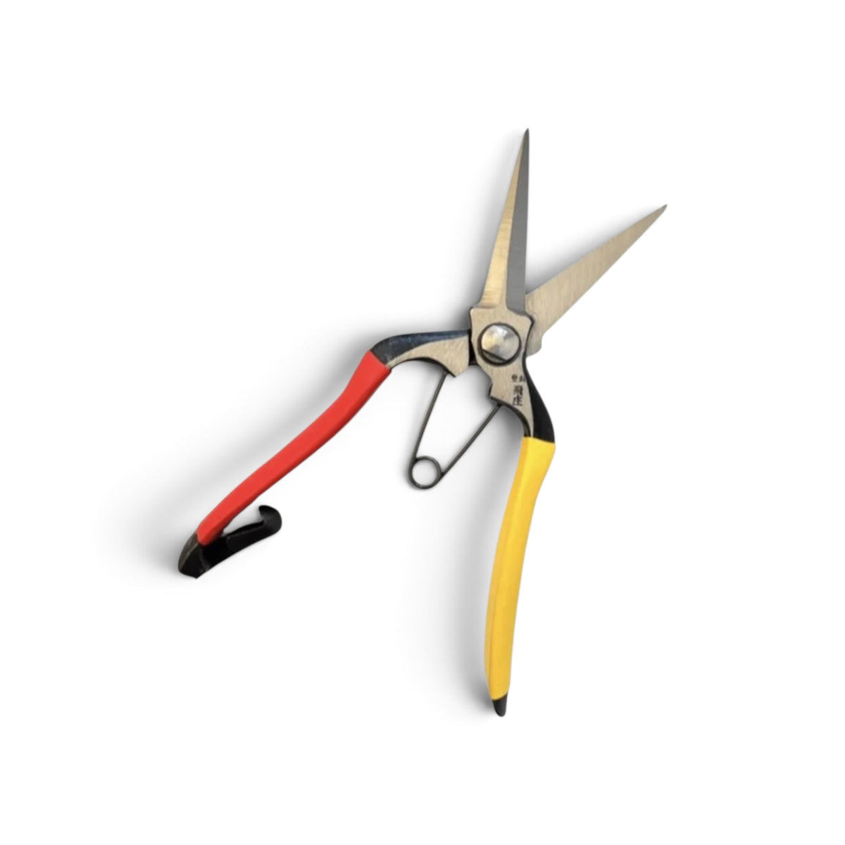 Tobisho Bud Trimming Scissors Double-Edged Total Length & Blade: 200mm/76mm Weight: 205g | Premium Japanese Carbon Cutlery Steel [Traditional Hand Forged from Scratch / Hollow Ground Back / Twisted Blade / Screw Joint / Vinyl Handles / Bottom Spring Lock]