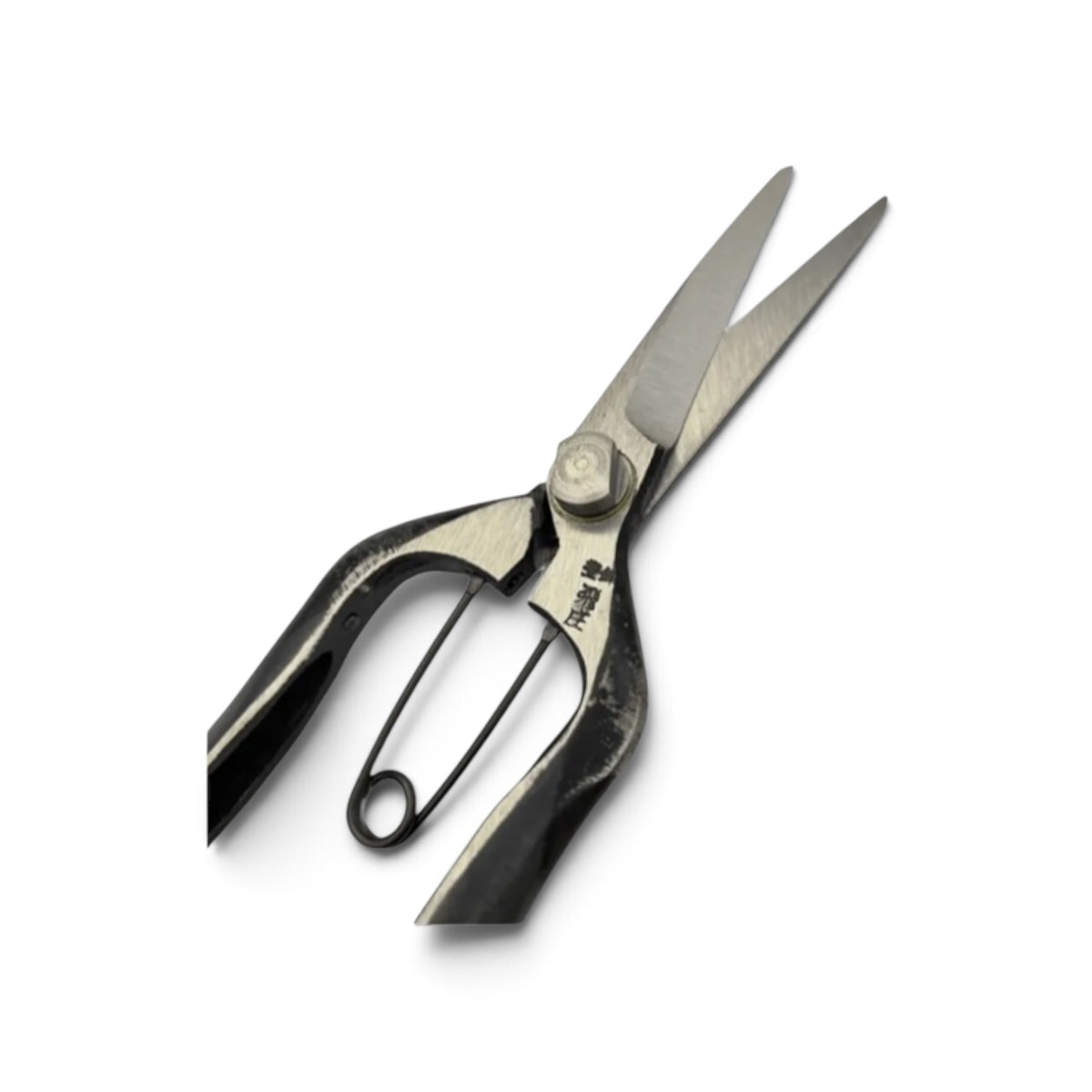 Tobisho Bud Trimming Scissors Double-Edged Flat Profile Total Length & Blade: 200mm/72mm Weight: 170g | High Carbon Cutlery Steel [Traditional Hand Forged from Scratch / Hollow Ground Back / Twisted Blade / Screw Joint /Bottom Spring Lock / Lightweight]
