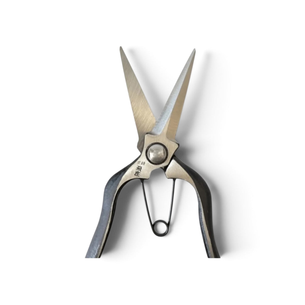 Tobisho Bud Trimming Scissors Double-Edged Authentic Left-Handed Total Length & Blade: 205mm/76mm Weight: 200g | High Carbon Cutlery Steel [Traditional Hand Forged from Scratch / Hollow Ground Back / Twisted Blade / Screw Joint / Bottom Spring Lock]w