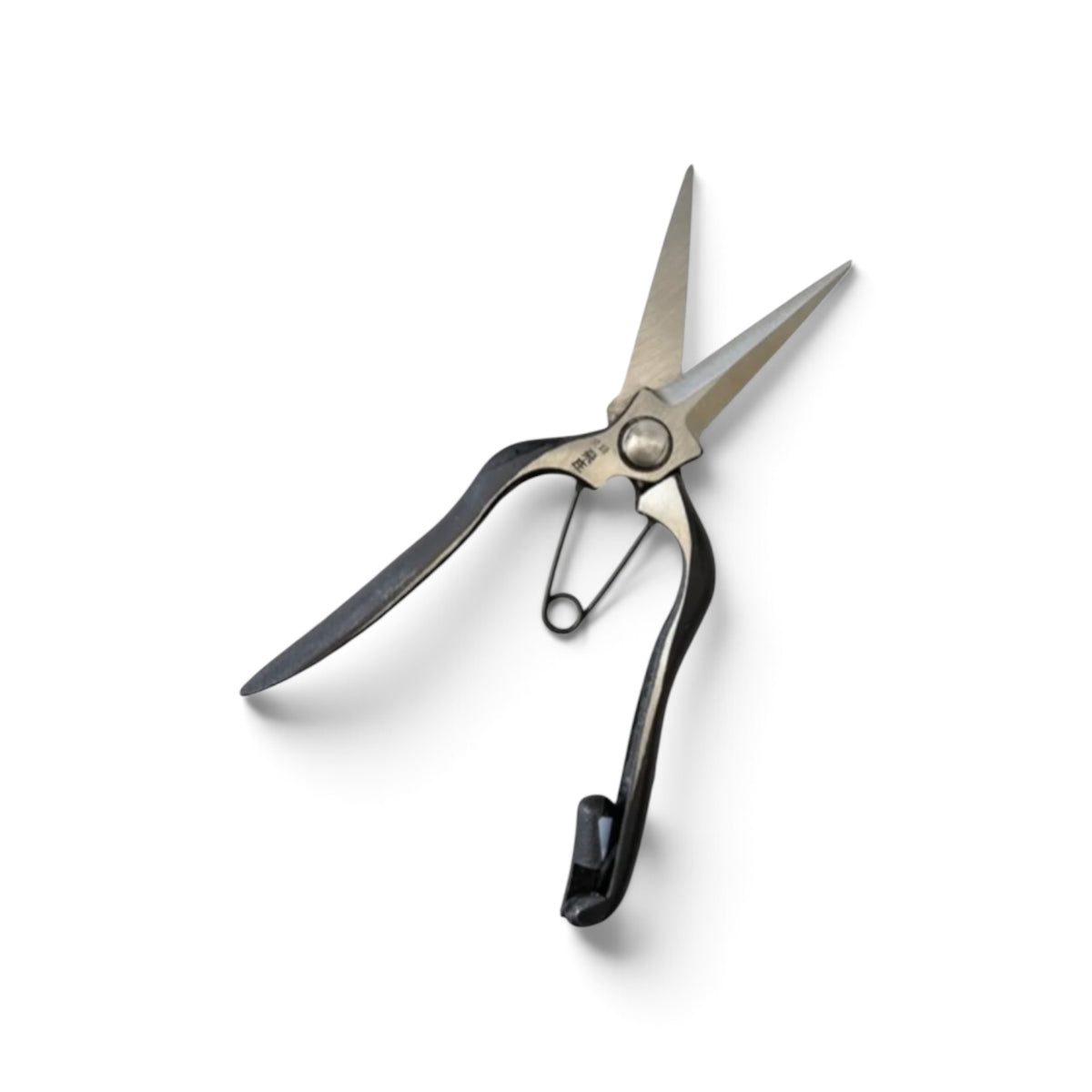 Tobisho Bud Trimming Scissors Double-Edged Authentic Left-Handed Total Length & Blade: 205mm/76mm Weight: 200g | High Carbon Cutlery Steel [Traditional Hand Forged from Scratch / Hollow Ground Back / Twisted Blade / Screw Joint / Bottom Spring Lock]w