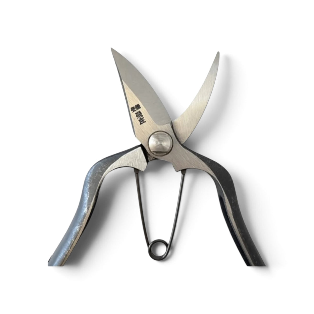 Tobisho Single-Edged Bud Trimming Scissors Total Length & Blade: 185mm/56mm Weight: 170g | High Carbon Steel [Traditional Hand Forged from Scratch / Hollow Ground Back / Twisted Blade / Screw Joint / Bottom Lock]