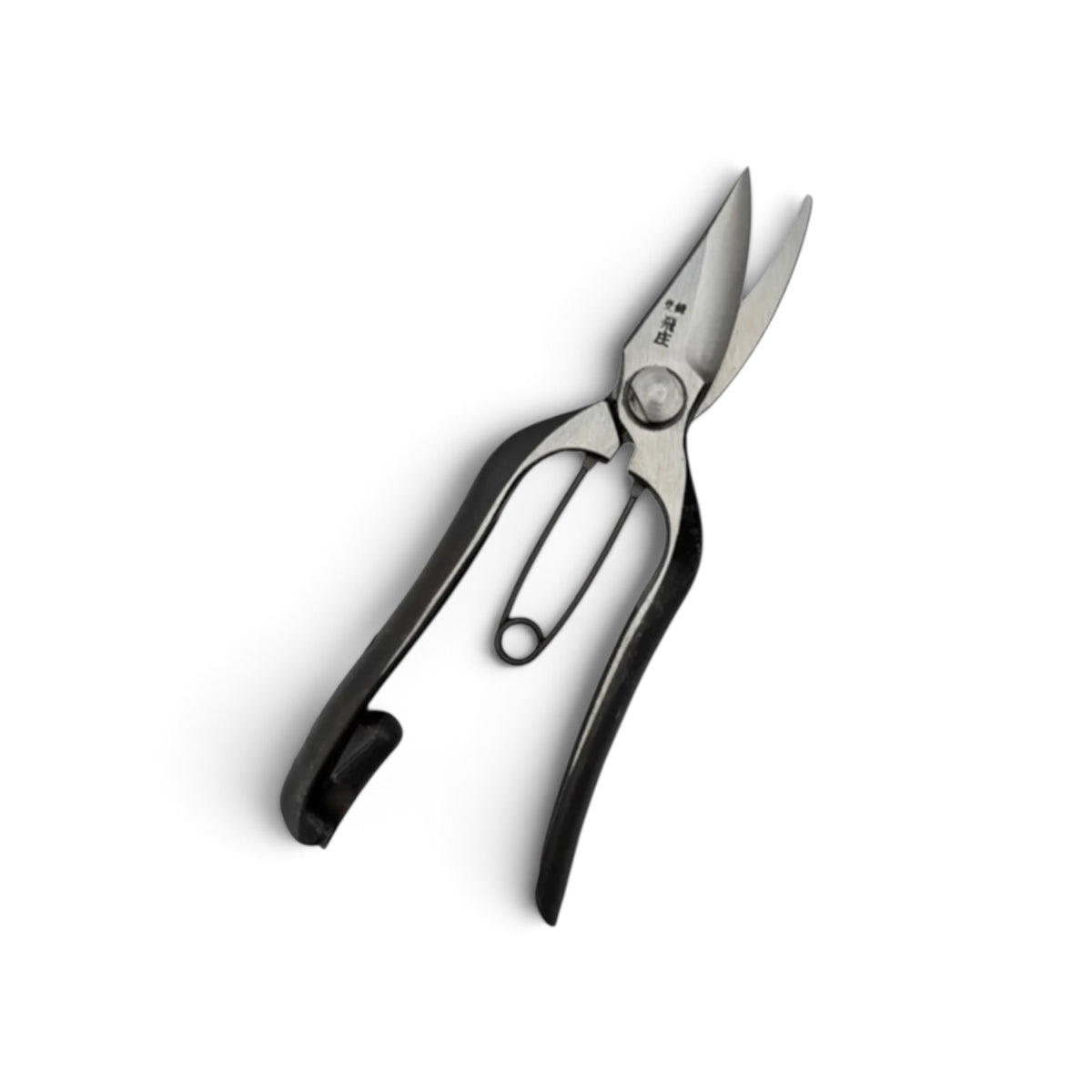Tobisho Single-Edged Bud Trimming Scissors Total Length & Blade: 185mm/56mm Weight: 170g | High Carbon Steel [Traditional Hand Forged from Scratch / Hollow Ground Back / Twisted Blade / Screw Joint / Bottom Lock]