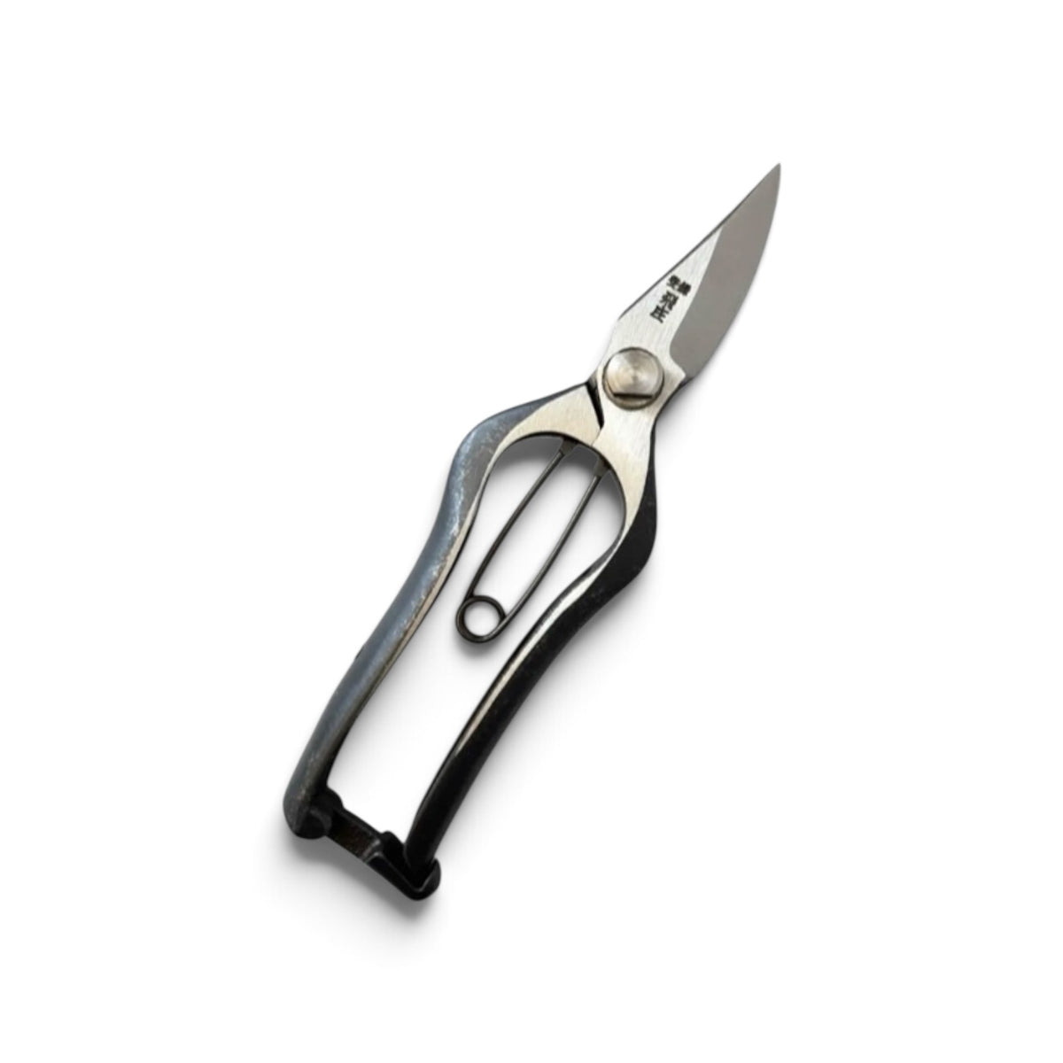 Tobisho Single-Edged Bud Trimming Scissors Total Length & Blade: 185mm/56mm Weight: 170g | High Carbon Steel [Traditional Hand Forged from Scratch / Hollow Ground Back / Twisted Blade / Screw Joint / Bottom Lock]