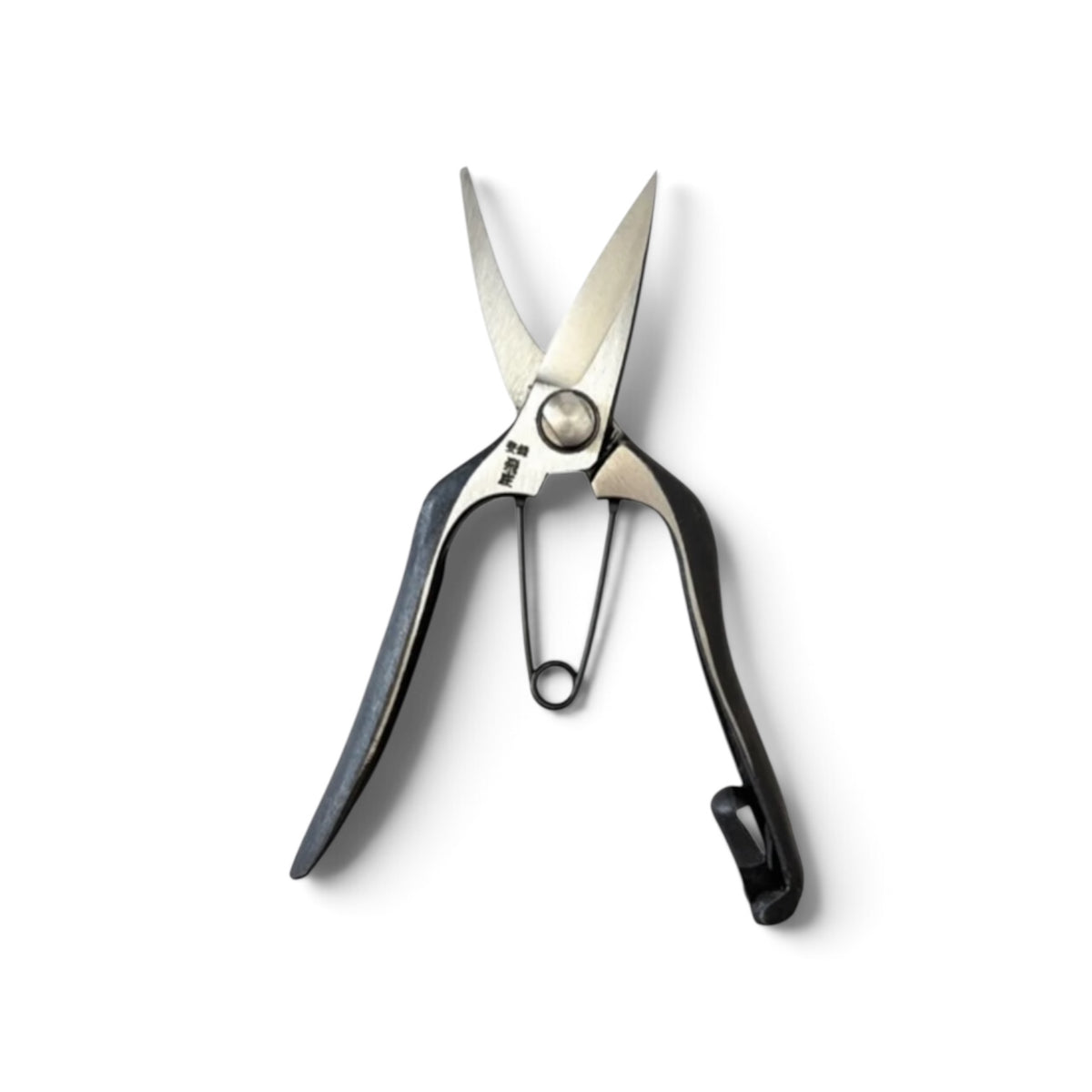 Tobisho Left-Handed Single-Edged Bud Trimming Scissors Total Length & Blade 185mm/61mm Weight: 170g High Carbon Steel [Traditional Hand Forged from Scratch / Hollow Ground Back / Twisted Blade / Screw Joint /Bottom Lock]