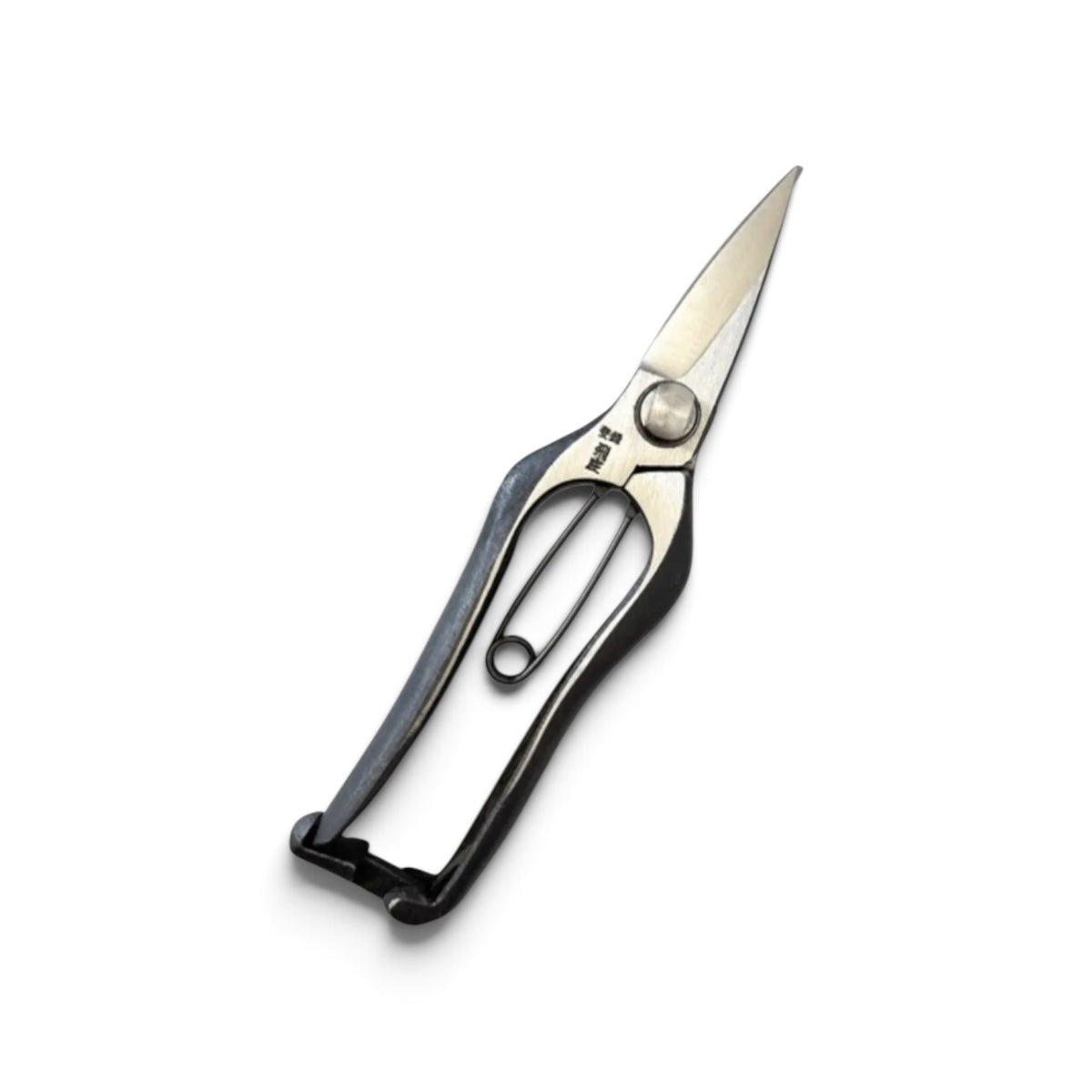 Tobisho Left-Handed Single-Edged Bud Trimming Scissors Total Length & Blade 185mm/61mm Weight: 170g High Carbon Steel [Traditional Hand Forged from Scratch / Hollow Ground Back / Twisted Blade / Screw Joint /Bottom Lock]