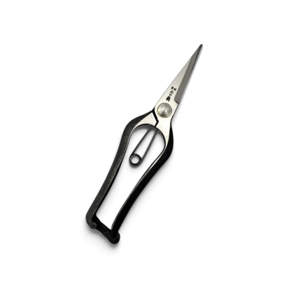 Onoyoshi Double-Edged Bud Trimming Scissors Slim  Model Total Length & Blade: 200mm/70mm Weight: 200g High Carbon Steel [Traditional  Hand Forged from Scratch / Hollow Ground Back / Twisted Blade / Screw Joint / Bottom Lock]