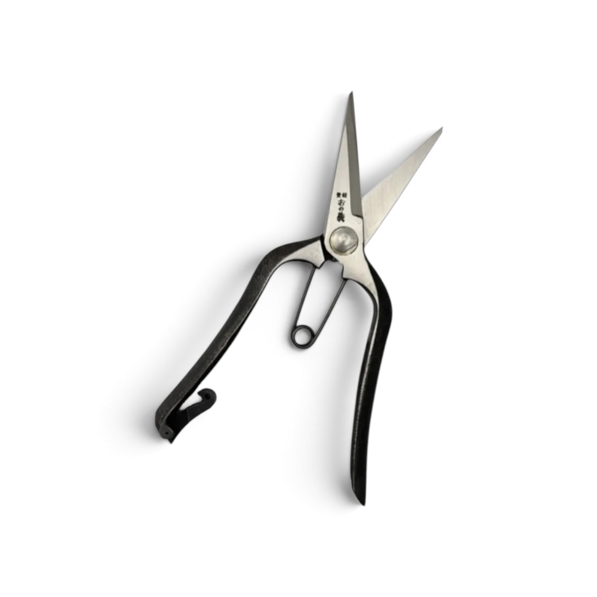 Onoyoshi Double-Edged Bud Trimming Scissors Slim  Model Total Length & Blade: 200mm/70mm Weight: 200g High Carbon Steel [Traditional  Hand Forged from Scratch / Hollow Ground Back / Twisted Blade / Screw Joint / Bottom Lock]