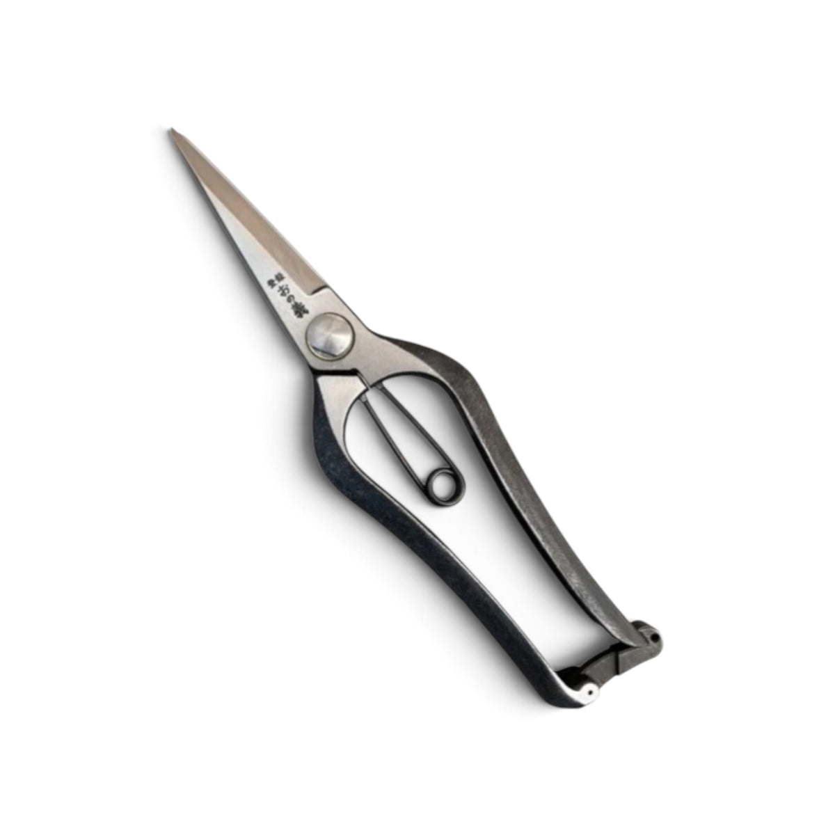 Onoyoshi Double-Edged Bud Trimming Scissors Slim  Model Total Length & Blade: 200mm/70mm Weight: 200g High Carbon Steel [Traditional  Hand Forged from Scratch / Hollow Ground Back / Twisted Blade / Screw Joint / Bottom Lock]