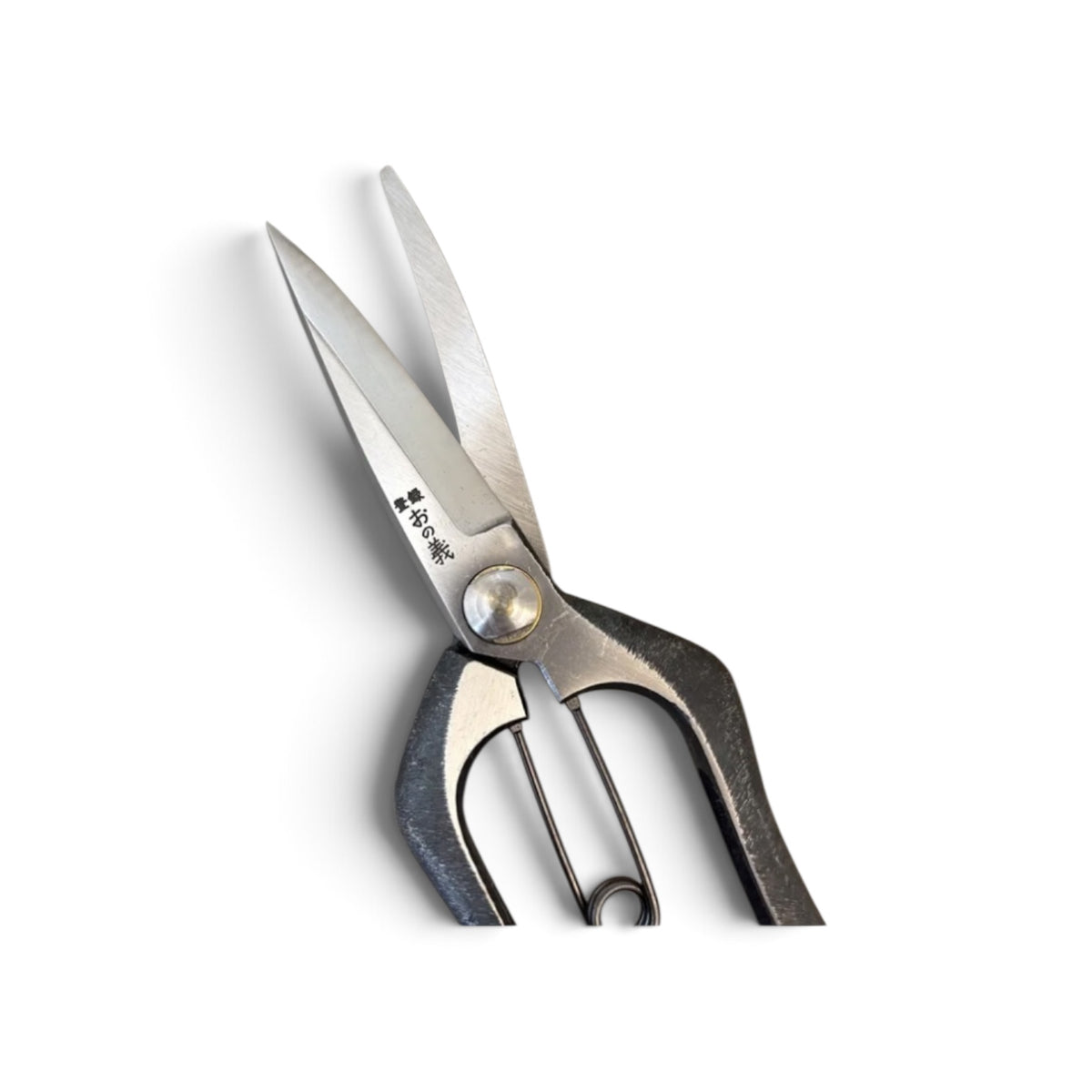Onoyoshi Hybrid Long-Blade Pruning & Bud Trimming Scissors Total Length & Blade 210mm/85mm Weight: 230g High Carbon Steel [Traditional Hand Forged from Scratch / Hollow Ground Back / Twisted Blade / Screw Joint / Bottom Lock]