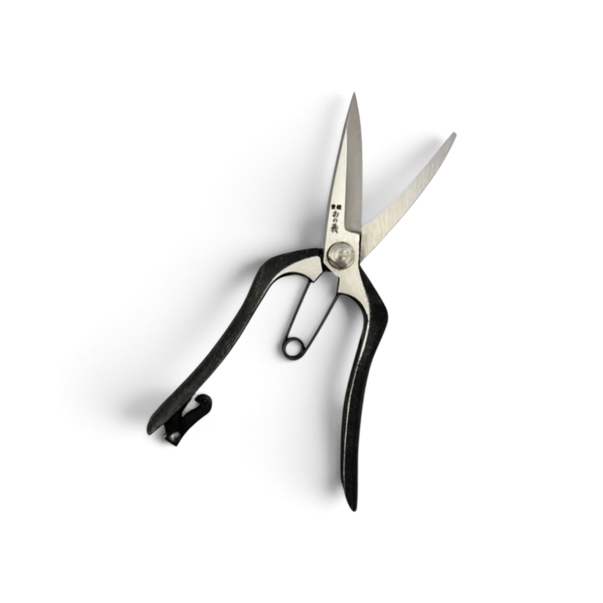 Onoyoshi Hybrid Long-Blade Pruning & Bud Trimming Scissors Total Length & Blade 210mm/85mm Weight: 230g High Carbon Steel [Traditional Hand Forged from Scratch / Hollow Ground Back / Twisted Blade / Screw Joint / Bottom Lock]