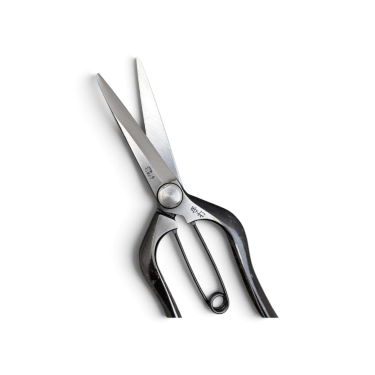 Hanjiro Double-Edged Bud Trimming Scissors Total Length & Blade 200mm/77mm Weight: 200g High Carbon Steel [Traditional Hand Forged from Scratch / Hollow Ground Back / Twisted Blade / Screw Joint / Extended Reach / Bottom Lock]