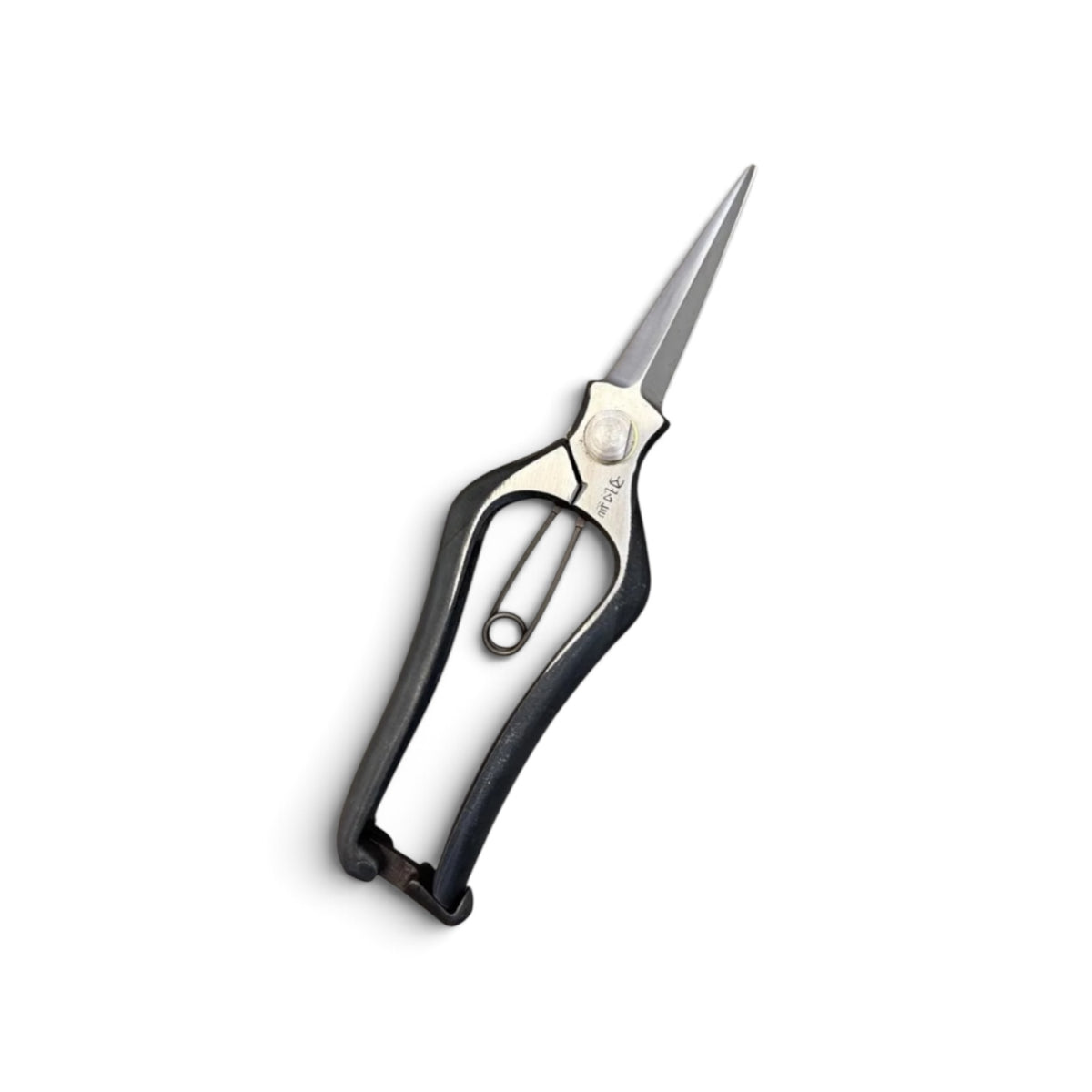 Yamahiro Double-Edged Bud Trimming Scissors Total Length & Blade: 200mm/74mm Weight: 195g High Carbon Steel [Traditional Hand-Forged from Scratch / Ergonomic Tapered Grip / Hollow Ground / Twisted Blade / Screw Joint / Bottom Lock]