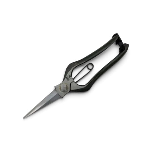 Kudo Shears Double-Edged Bud Trimming Scissors Total Length & Blade: 200mm/77mm Weight: 200g | Special Alloy Steel [Traditional Hand-Forged from Scratch / Hollow Ground Back / Twisted Blade / Screw Joint / Bottom Lock / Tough Northern Blade]