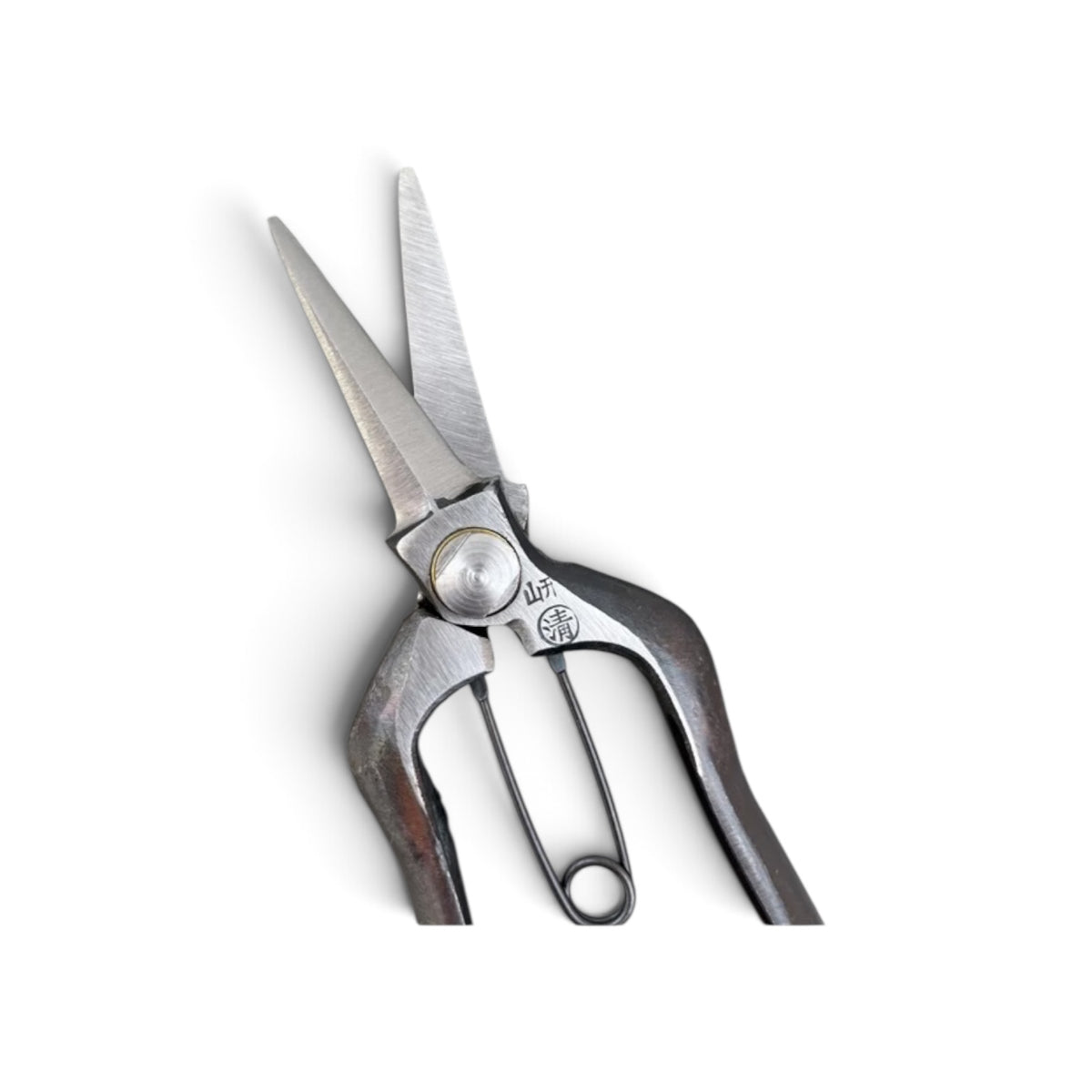 Kudo Shears Double-Edged Bud Trimming Scissors Total Length & Blade 180mm/61mm Weight: 180g Special Alloy Steel [Traditional Hand-Forged from Scratch / Hollow Ground Back / Twisted Blade / Screw Joint / Tough Northern Blade / Bottom Lock]