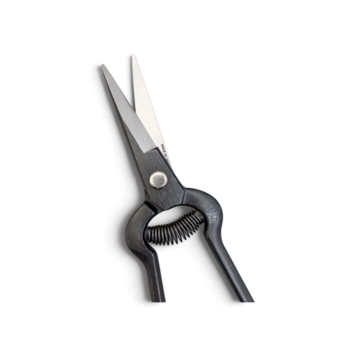 Hidehisa Double-Edged Bud Trimming Scissors Total Length & Blade: 190mm/63mm Weight: 175g | High Carbon Steel [Machine-Forged & Hand-Finished / Hollow Ground Back / Twisted Blade / Rivet Joint / Ultra-Sharp Fine Tip /Bottom Lock]