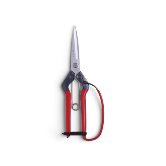 Chikamasa T-710GDX Guarded Pine Needle & Bud Shear 220mm/63mm Weight: 145g | Hard-Chrome Plated Carbon Steel [Sakai Chikamasa Heritage / Protective Finger Guard / Rust & Sap Resistant Hard-Chrome Coating / Extended Reach 63mm Blade / Ultra-Light 145g]