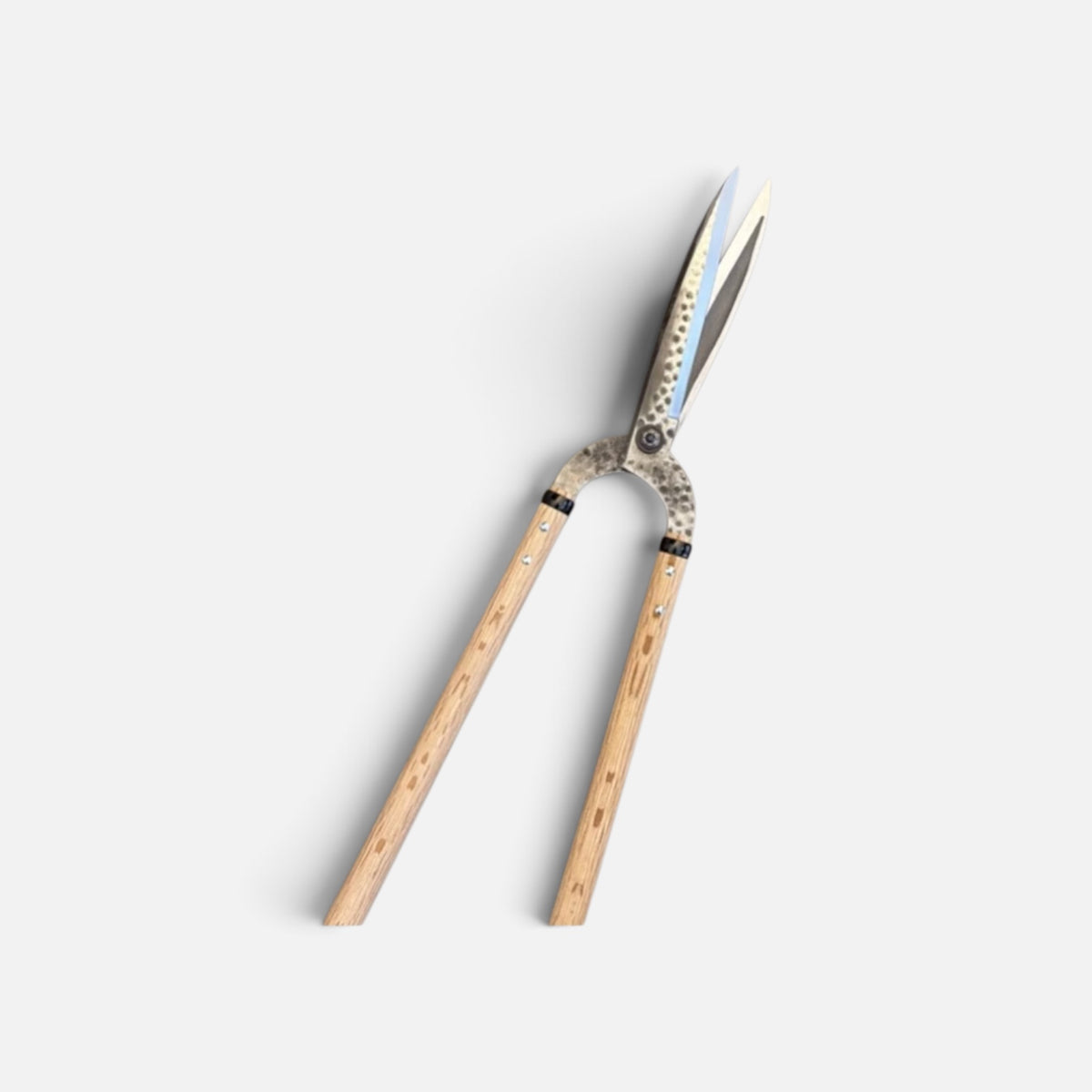 Igarashi Hamono Gate-Style Leaf-Trimming Hedge Shears Blade 210mm / Long Oak Handle 500mm Shirogami White Paper Steel [Traditional Hand-Forged / Urasuki Hollow Ground / Smooth Action Alignment / Heavy-Duty Dry Oak Handle / Screw Joint]