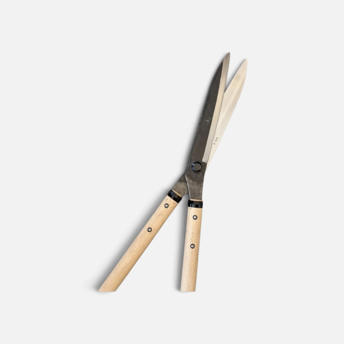 Hasamiya Ichiban All-Round Sharp Blade Hedge Shears 210mm (No Stopper) Yasugi Shirogami White Paper Steel / Oak Handle 360mm [Traditional Hand-Forged from Scratch / Urasuki Hollow Ground / Rivet Joint / All-Round General-Purpose]