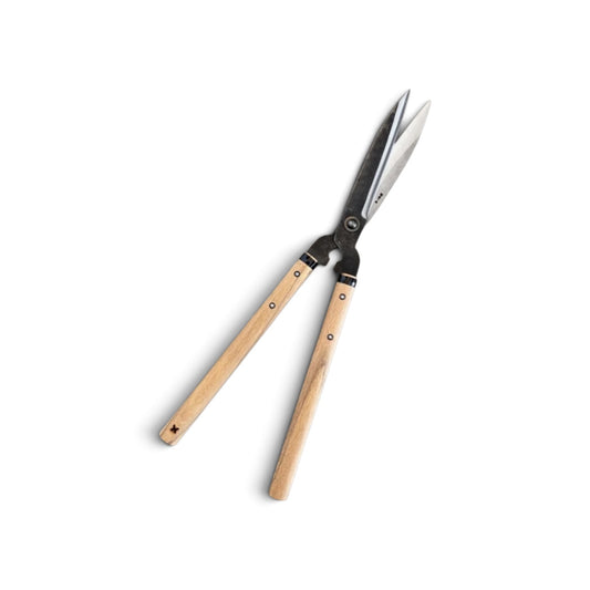 Hasamiya Ichiban Hand-Forged General-Purpose Hedge Shears 180mm High-Grade Carbon Steel / Oak Handle 300mm [Traditional Hand-Forged from Scratch / Urasuki Hollow Ground / Rivet Joint]