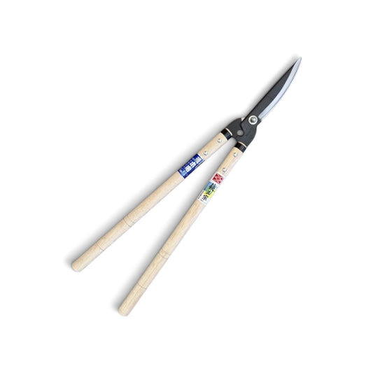 Hasami Masamune Heavy-Duty Rough-Cut Hedge Shear Total Length&Blade: 670mm/170mm Oak Handle450mm / High Carbon Steel [Traditional Hand Forged from Scratch / Hollow Ground Back / Twisted Blade / Screw Joint ]