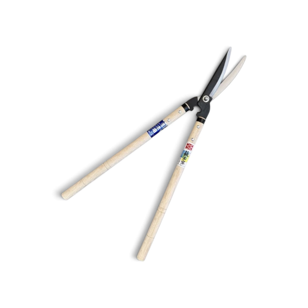 Hasami Masamune Heavy-Duty Rough-Cut Hedge Shear Total Length&Blade: 670mm/170mm Oak Handle450mm / High Carbon Steel [Traditional Hand Forged from Scratch / Hollow Ground Back / Twisted Blade / Screw Joint ]