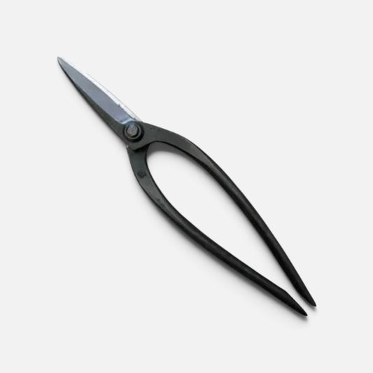 SAKURA Kyoto Style Kiribashi Gardening Shears Total Length & Blade: 250mm/77mm Long-Narrow Blade / Yasuki White Paper Steel [Traditional Hand Forged from Scratch / Hollow Ground Blade / Twisted Blade / Rivet Joint]