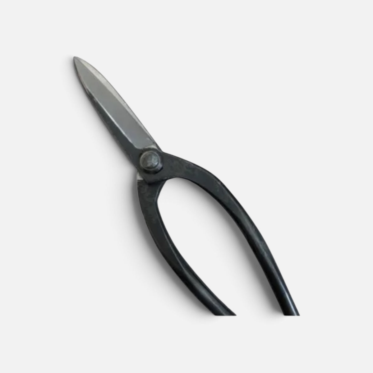 SAKURA Kyoto Style Kiribashi Gardening Shears Total Length & Blade: 250mm/77mm Long-Narrow Blade / Yasuki White Paper Steel [Traditional Hand Forged from Scratch / Hollow Ground Blade / Twisted Blade / Rivet Joint]