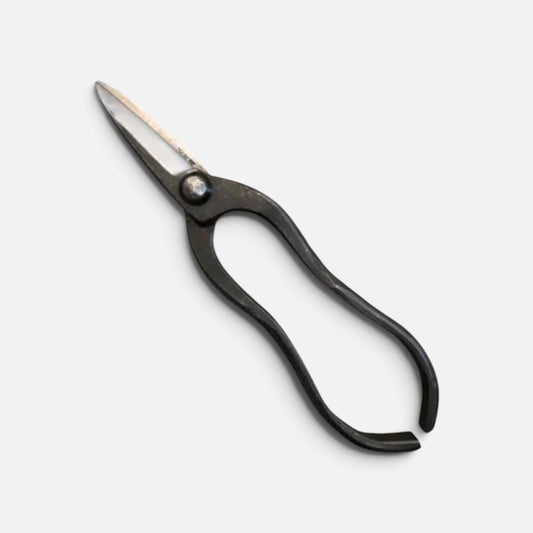 SAKURA Kyoto Style Gourd-Handle Kiribashi Gardening Shears Total Length & Blade: 210mm/66mm Slim Profile / Yasuki White Paper Steel [Traditional Hand Forged from Scratch / Gourd-Shaped Handle / Hollow Ground Blade / Twisted Blade / Rivet Joint]