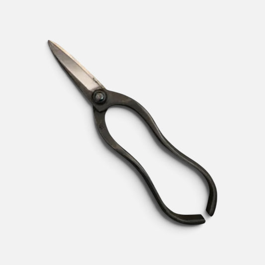 SAKURA Kyoto Style Gourd-Handle Kiribashi Gardening Shears Total Length & Blade: 230mm/74mm Slim Profile / Yasuki White Paper Steel [Traditional Hand Forged from Scratch / Gourd-Shaped Handle / Hollow Ground Blade / Twisted Blade / Rivet Joint]