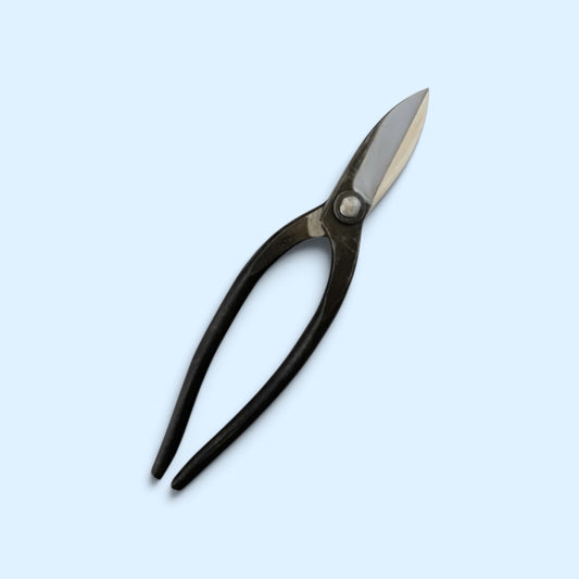 SAKURA Kyoto Style Kiribashi Gardening Shears "Niwashi-Gata" Total Length & Blade: 230mm/70mm / Yasuki Blue Paper Steel [Traditional Hand Forged from Scratch / Hollow Ground Blade / Twisted Blade / Rivet Joint]