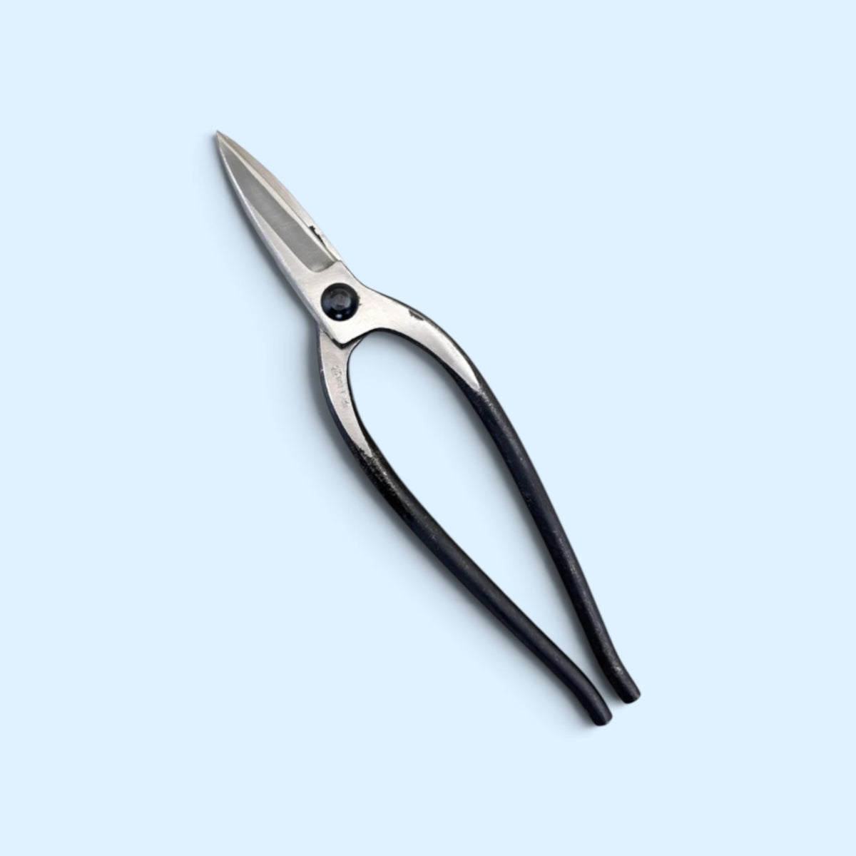 Hasamiya Ichiban Kyoto Style Kiribashi Gardening Shears "Ei-Gata" Total Length & Blade: 250mm/70mm / Yasuki Blue Paper Steel [Traditional Hand Forged from Scratch / Sharp-Point Blade / Polished Finish / Hollow Ground Blade / Twisted Blade / Rivet Joint]